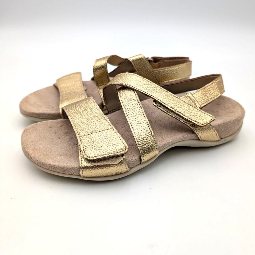 Vionic Raya Slingback Slide Sandal Adjustable Women's Gold Size US6 EU36
